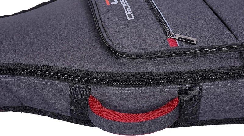 Crossrock 1/2 Size Classical Guitar Bag, 10mm Padding, Backpack Available, Dark Grey (CRSG107CHGR) - Image 2